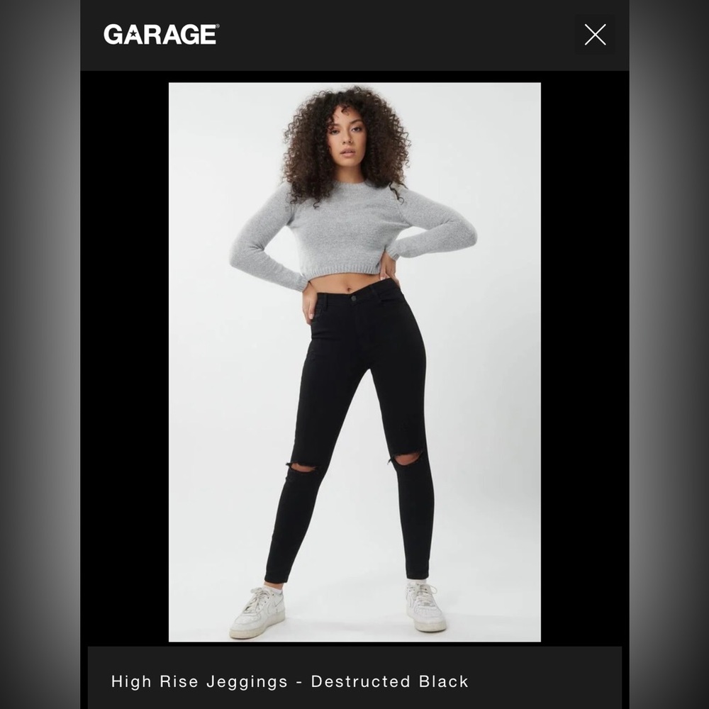 Garage high wasted black jeggings